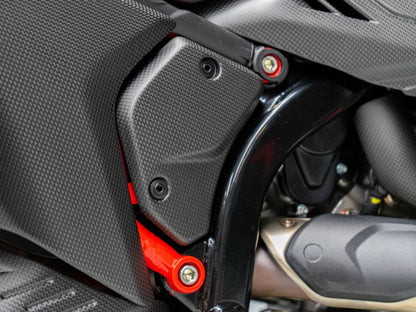 CRB153O - DUCABIKE Ducati Hypermotard 698 Mono / RVE (2024+) Carbon Frame Covers – Accessories in the Motoraider Motorcycle Aftermarket Accessories and Parts Online Shop