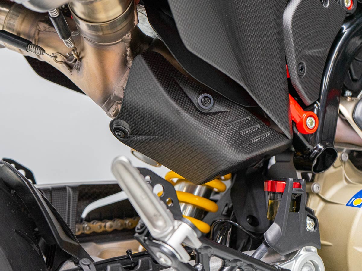 CRB161 - DUCABIKE Ducati Hypermotard 698 Mono (2024+) Carbon Exhaust Heat Guard – Accessories in the Motoraider Motorcycle Aftermarket Accessories and Parts Online Shop