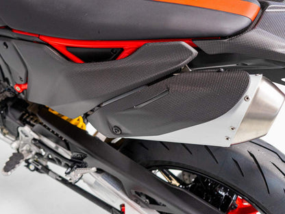 CRB162 - DUCABIKE Ducati Hypermotard 698 Mono (2024+) Carbon Exhaust Top Guards – Accessories in the Motoraider Motorcycle Aftermarket Accessories and Parts Online Shop