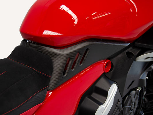 CRB71O - DUCABIKE Ducati Diavel V4 (2023+) Carbon Fuel Tank Side Covers – Accessories in the Motoraider Motorcycle Aftermarket Accessories and Parts Online Shop