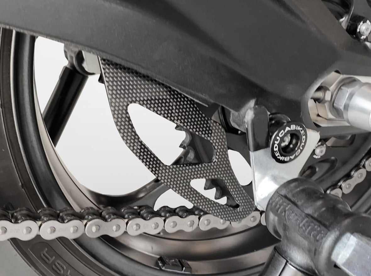 CRB93L - DBK Triumph Street Triple 765 S / R / RS  (2017+) Glossy Carbon Chain Guard – Accessories in the Motoraider Motorcycle Aftermarket Accessories and Parts Online Shop