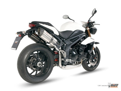 MIVV AT.012 TRIUMPH SPEED TRIPLE 1050 R / S / RS ( 2011 / 15 ) Dual Slip On High Exhaust "Suono" (stainless steel; approved) – Accessories in the 2WheelsHero Motorcycle Aftermarket Accessories and Parts Online Shop