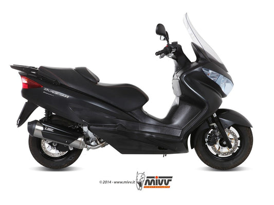 MIVV C.SU.0012 SUZUKI BURGMAN 200 ( 2007 / 15 ) Full System(Kat) Exhaust "Urban" (stainless steel; approved) – Accessories in the 2WheelsHero Motorcycle Aftermarket Accessories and Parts Online Shop