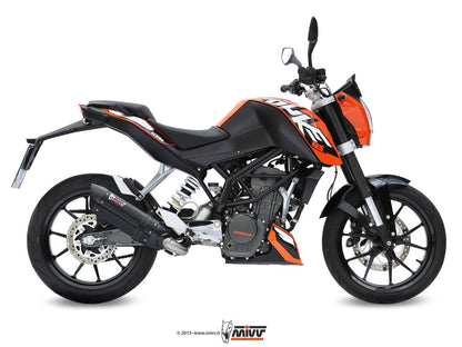 MIVV KT.009 KTM 125 Duke ( 2011 / 16 ) Full System Exhaust "Suono" ( black; approved) – Accessories in the 2WheelsHero Motorcycle Aftermarket Accessories and Parts Online Shop