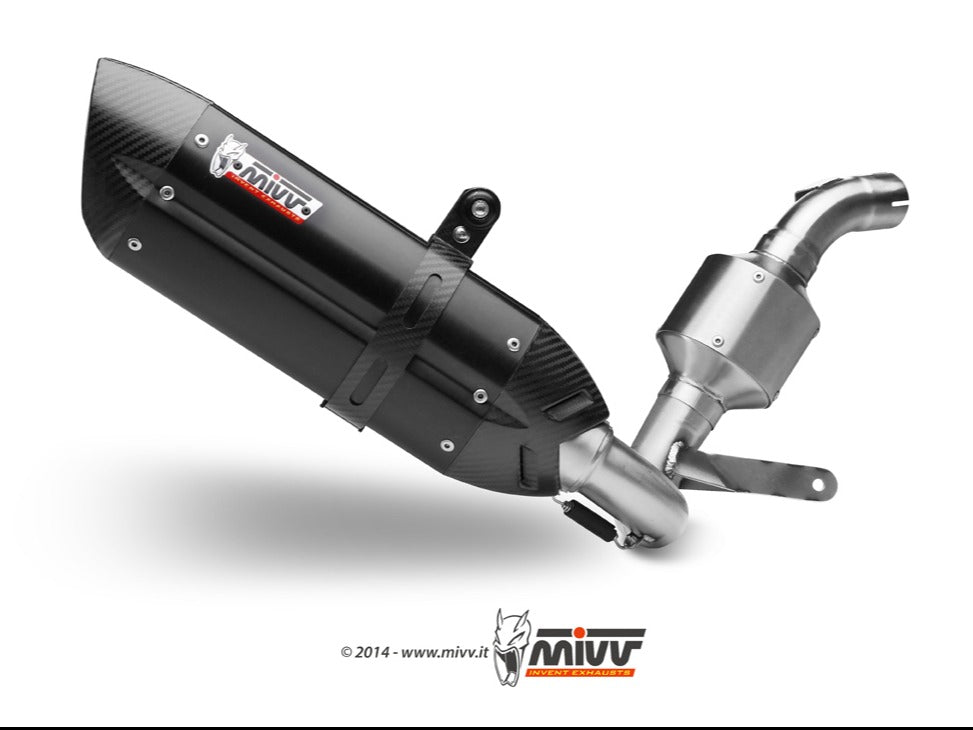 MIVV KT.009 KTM 125 Duke ( 2011 / 16 ) Full System Exhaust "Suono" ( black; approved) – Accessories in the 2WheelsHero Motorcycle Aftermarket Accessories and Parts Online Shop