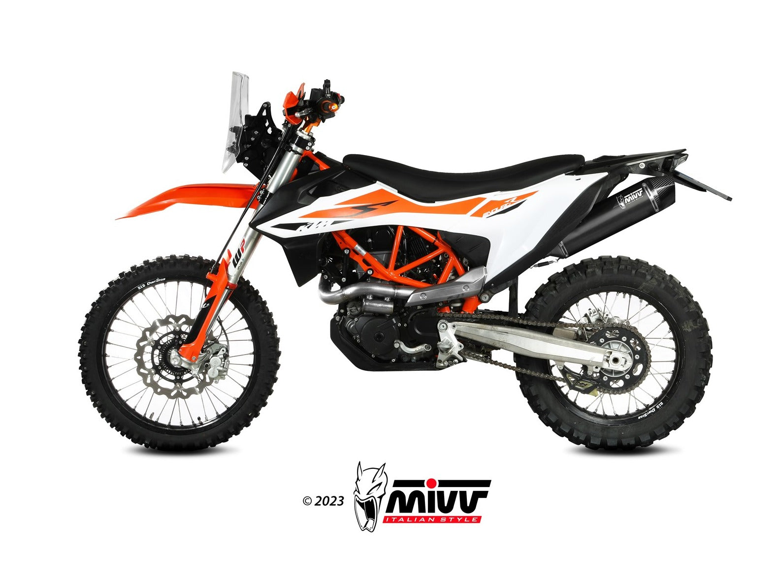 MIVV M.KT.031 KTM 690 Enduro R / SMC R (19/20) Slip-on Exhaust "STR-1" (black; approved) – Accessories in the 2WheelsHero Motorcycle Aftermarket Accessories and Parts Online Shop