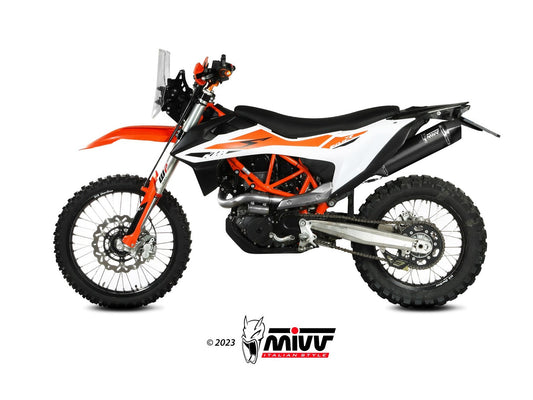 MIVV M.KT.031 KTM 690 Enduro R / SMC R (19/20) Slip-on Exhaust "STR-1" (black; approved) – Accessories in the 2WheelsHero Motorcycle Aftermarket Accessories and Parts Online Shop
