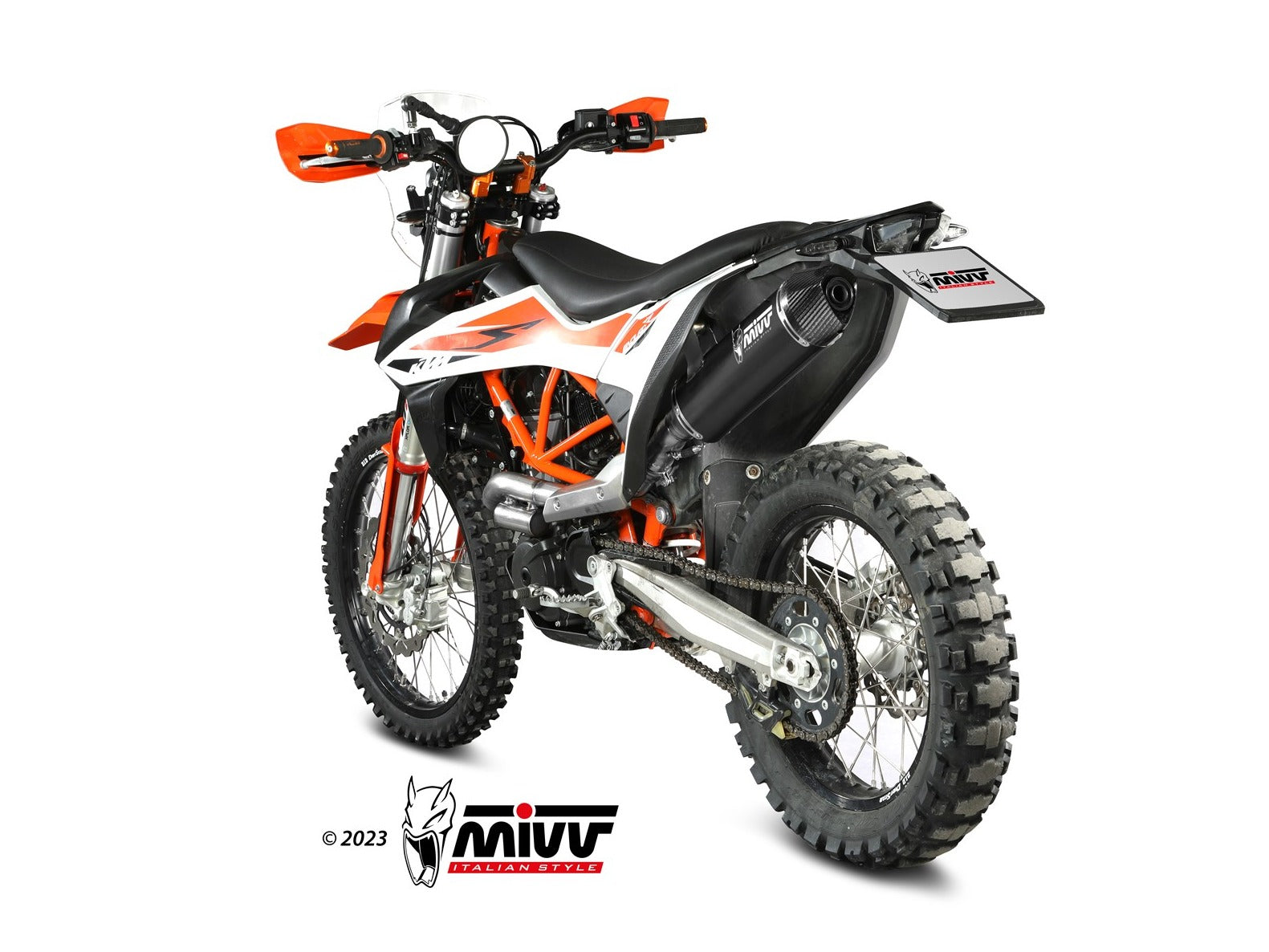 MIVV M.KT.031 KTM 690 Enduro R / SMC R (19/20) Slip-on Exhaust "STR-1" (black; approved) – Accessories in the 2WheelsHero Motorcycle Aftermarket Accessories and Parts Online Shop