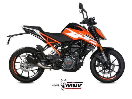 MIVV KT.019 KTM 125/390 DUKE / 125/390 RC ( 2017 / 20 ) Slip-on Exhaust "MK3" ( black; not approved) – Accessories in the 2WheelsHero Motorcycle Aftermarket Accessories and Parts Online Shop