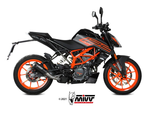 MIVV KT.025 KTM 125 / 390 DUKE ( 2021 / 23 ) Slip-on Exhaust "MK3" ( black; not approved) – Accessories in the 2WheelsHero Motorcycle Aftermarket Accessories and Parts Online Shop
