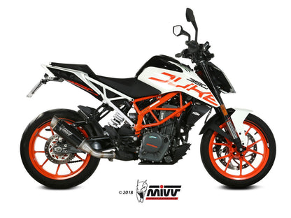 MIVV KT.019 KTM 125/390 DUKE / 125/390 RC ( 2017 / 20 ) Slip-on Exhaust "GP Pro" ( black; approved) – Accessories in the 2WheelsHero Motorcycle Aftermarket Accessories and Parts Online Shop