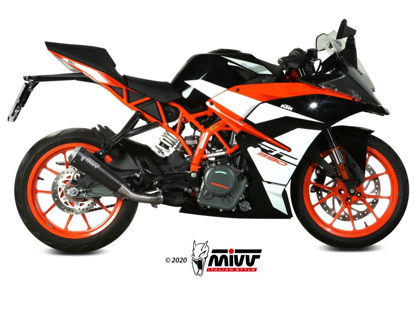 MIVV KT.019 KTM 125/390 DUKE / 125/390 RC ( 2017 / 20 ) Slip-on Exhaust "X-M1" ( black; approved) – Accessories in the 2WheelsHero Motorcycle Aftermarket Accessories and Parts Online Shop