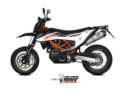 MIVV KT.023 KTM 690 Enduro R / SMC R (2019+) Slip-on Exhaust "Oval" (titanium + carbon cap; approved) – Accessories in the 2WheelsHero Motorcycle Aftermarket Accessories and Parts Online Shop