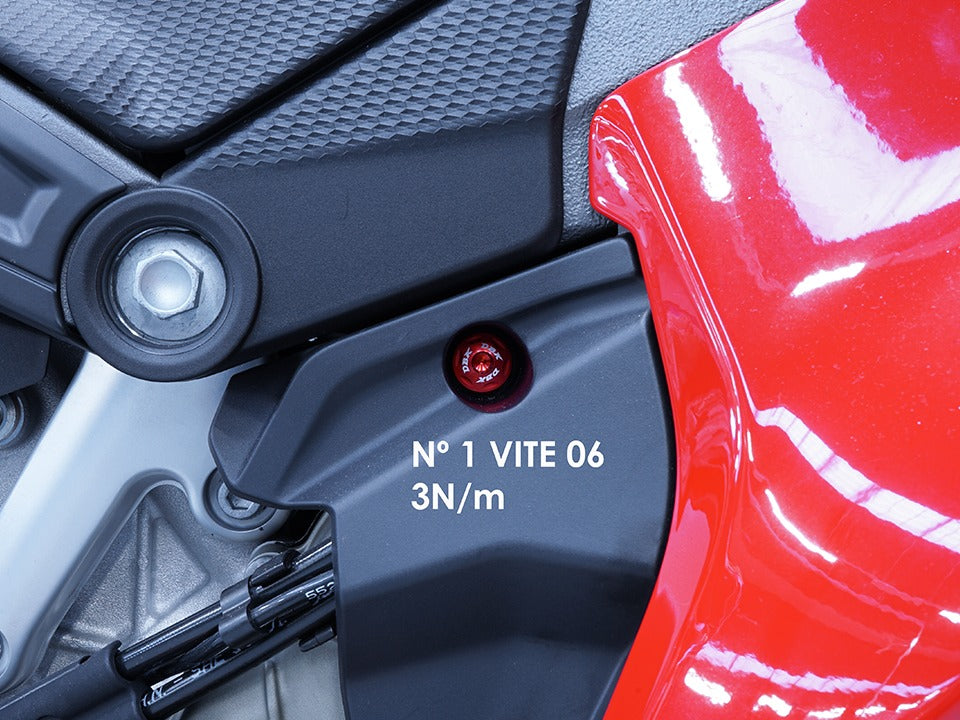 KVT101 - DBK Ducati Panigale V4 (2025+) Low Right Fuel Side Tank Panel Screws Kit – Accessories in the Motoraider Motorcycle Aftermarket Accessories and Parts Online Shop