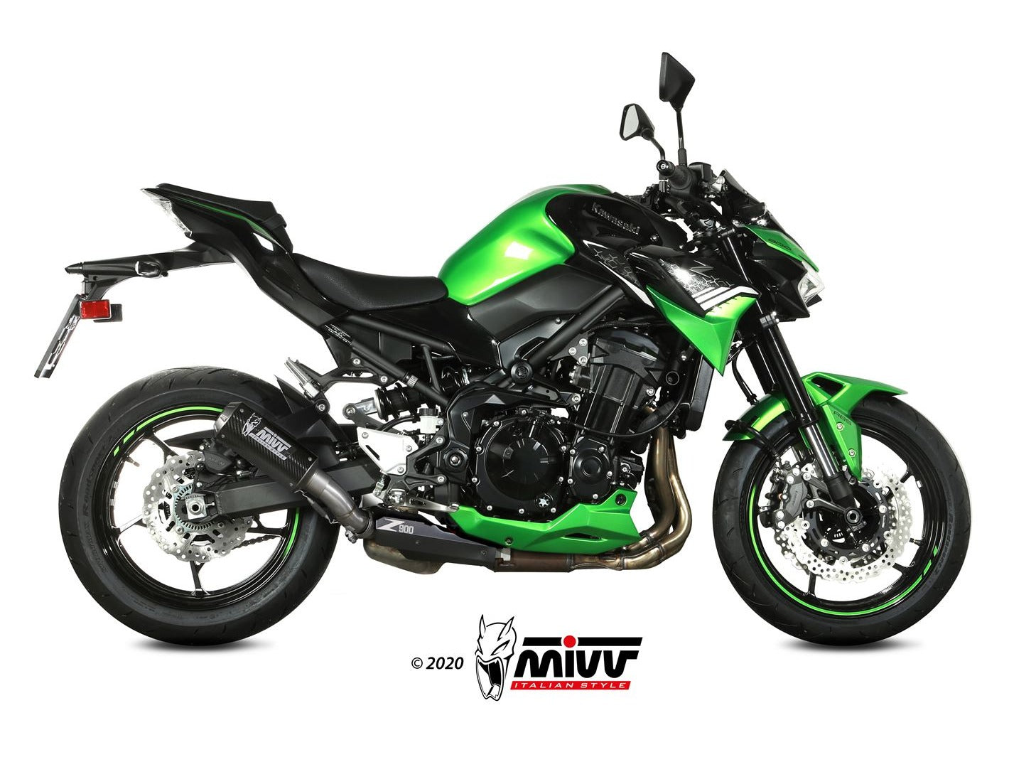 MIVV K.052 Kawasaki Z900 (20/24) Slip-on Exhaust "MK3" (carbon; approved) – Accessories in the 2WheelsHero Motorcycle Aftermarket Accessories and Parts Online Shop