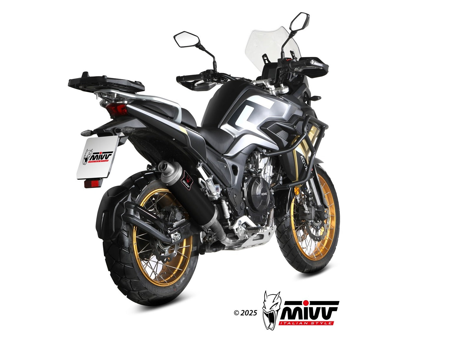 MIVV KO.003 KOVE 510 X ( 2024+ ) Slip-on Exhaust "Dakar" (black; approved) – Accessories in the 2WheelsHero Motorcycle Aftermarket Accessories and Parts Online Shop