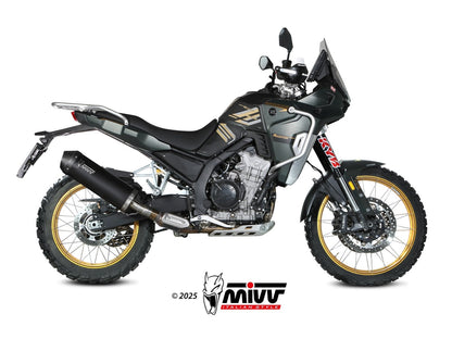 MIVV KO.002 KOVE 800 X ( 2024+ ) Slip-on Exhaust "Oval" (black + carbon cap; approved) – Accessories in the 2WheelsHero Motorcycle Aftermarket Accessories and Parts Online Shop