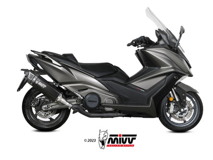 MIVV O.011 KYMCO AK 550 ( 2021+ ) Slip-on Exhaust "SR-1" (black titanium; approved) – Accessories in the 2WheelsHero Motorcycle Aftermarket Accessories and Parts Online Shop