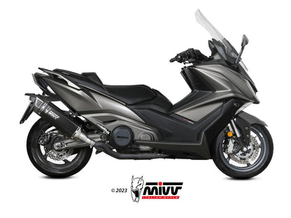 MIVV O.011 KYMCO AK 550 ( 2021+ ) Slip-on Exhaust "SR-1" (black; approved) – Accessories in the 2WheelsHero Motorcycle Aftermarket Accessories and Parts Online Shop