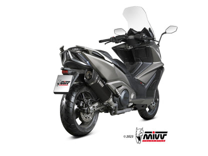 MIVV O.011 KYMCO AK 550 ( 2021+ ) Slip-on Exhaust "SR-1" (black; approved) – Accessories in the 2WheelsHero Motorcycle Aftermarket Accessories and Parts Online Shop