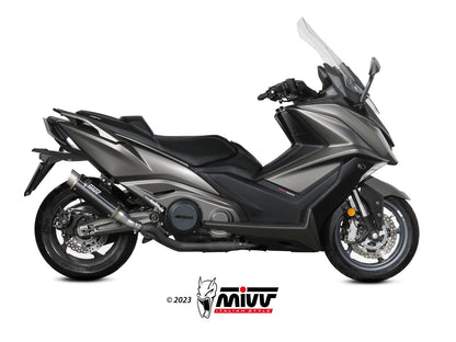 MIVV O.011 KYMCO AK 550 ( 2021+ ) Slip-on Exhaust "GP Pro" (black; not approved) – Accessories in the 2WheelsHero Motorcycle Aftermarket Accessories and Parts Online Shop