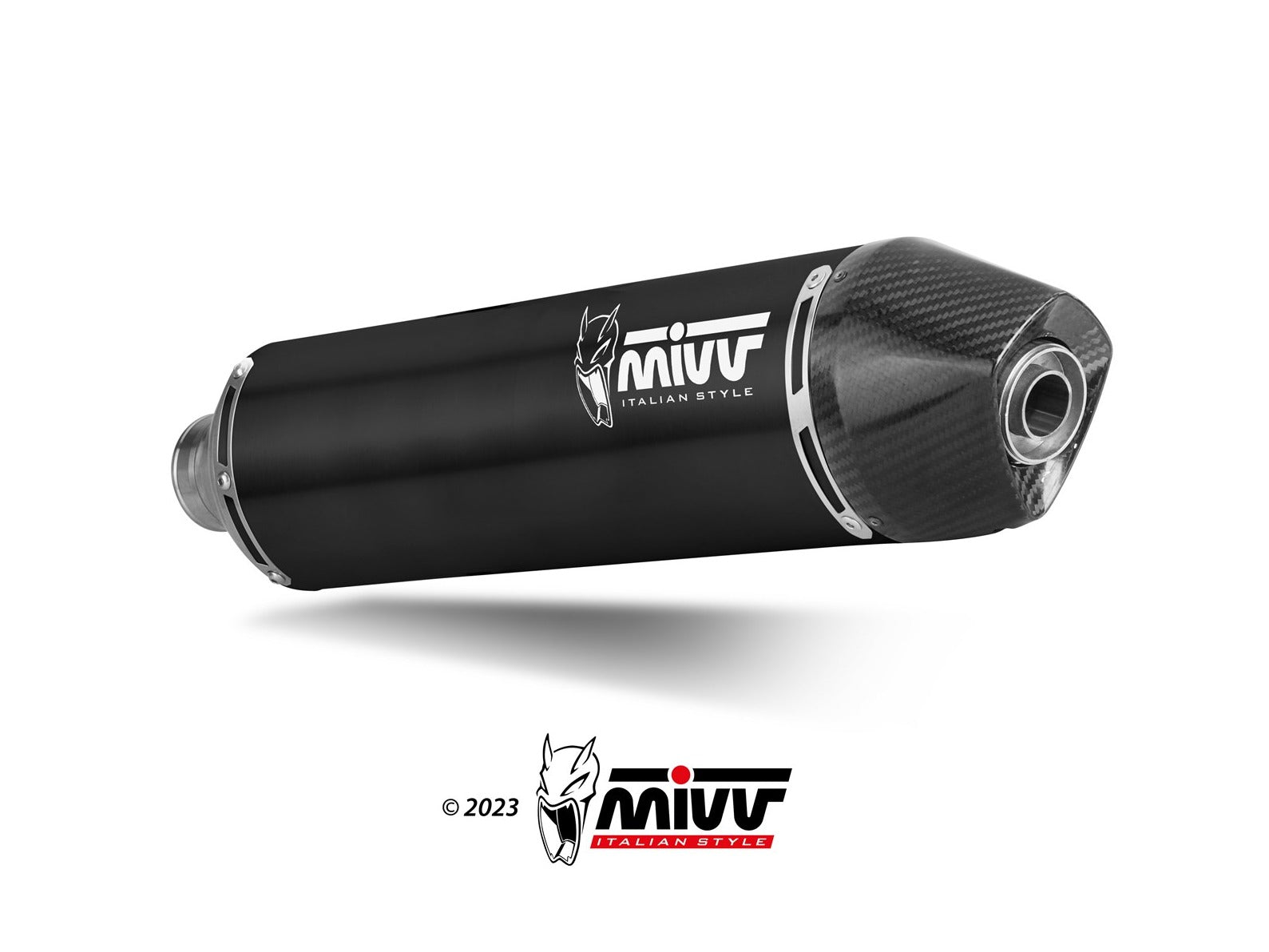 MIVV M.KT.031 KTM 690 Enduro R / SMC R (19/20) Slip-on Exhaust "STR-1" (black; approved) – Accessories in the 2WheelsHero Motorcycle Aftermarket Accessories and Parts Online Shop