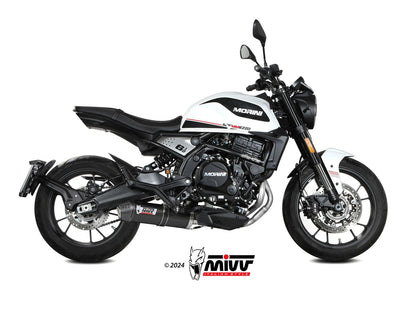 MIVV MM.002 MOTO MORINI SEIEMMEZZO STR ( 2022+ ) Slip-on Exhaust "Oval" (black + carbon cap; approved) – Accessories in the 2WheelsHero Motorcycle Aftermarket Accessories and Parts Online Shop