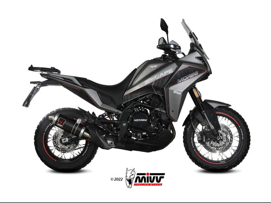 MIVV MM.001 MOTO MORINI X-CAPE ( 2021+ ) Slip-on Exhaust "Dakar" (black; approved) – Accessories in the 2WheelsHero Motorcycle Aftermarket Accessories and Parts Online Shop