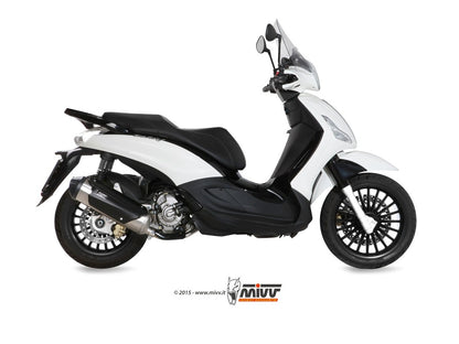 MIVV C.PG.0019 PIAGGIO BEVERLY 125 ( 2014 / 16 ) Full System(Kat) Exhaust "Urban" (stainless steel; approved) – Accessories in the 2WheelsHero Motorcycle Aftermarket Accessories and Parts Online Shop