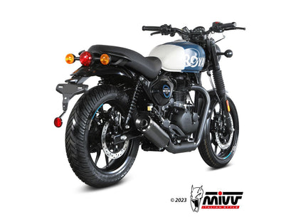 MIVV RE.005 ROYAL ENFIELD HNTR 350 ( 2022+ ) Slip-on Exhaust "HR-1" (black + aluminium back; approved) – Accessories in the 2WheelsHero Motorcycle Aftermarket Accessories and Parts Online Shop