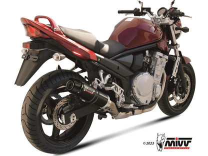 MIVV S.030 SUZUKI GSF 650 Bandit / GSX 650 F ( 2007 / 15 ) Slip-on Exhaust "GP" (black + carbon cap; approved) – Accessories in the 2WheelsHero Motorcycle Aftermarket Accessories and Parts Online Shop