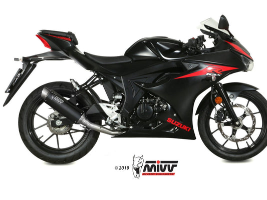 MIVV S.055 SUZUKI GSX-R / S 125 ( 2017 / 20 ) Full System Exhaust "GP Pro" (black; approved) – Accessories in the 2WheelsHero Motorcycle Aftermarket Accessories and Parts Online Shop