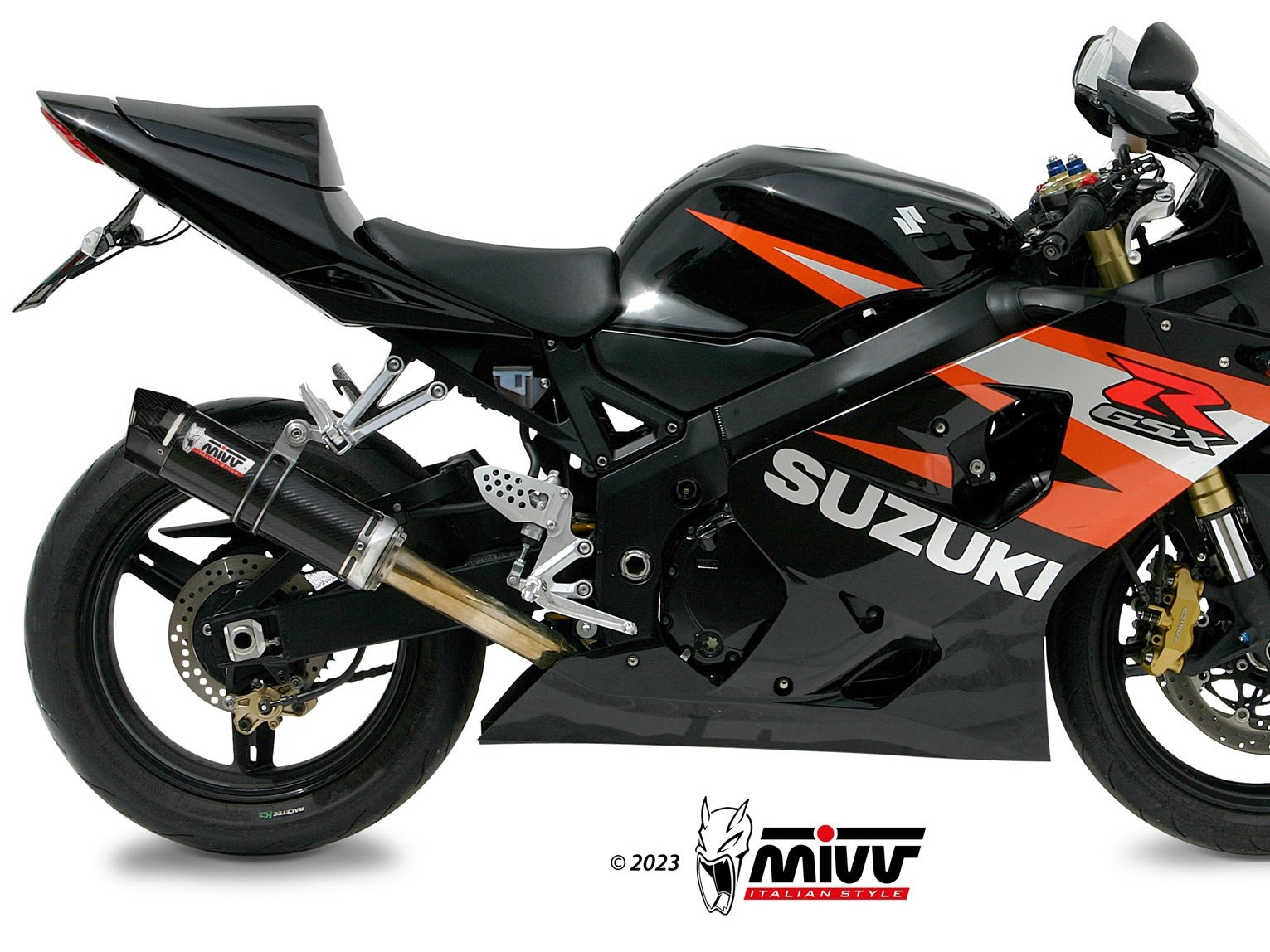 MIVV S.014 SUZUKI GSX-R 600 / 750 ( 2004 - 05 ) Bolt-on Exhaust "GP" (carbon + cap; approved) – Accessories in the 2WheelsHero Motorcycle Aftermarket Accessories and Parts Online Shop