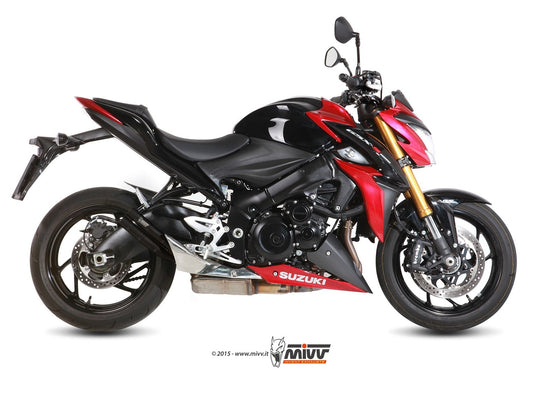 MIVV S.044 SUZUKI GSX-S 1000 / F ( 2015 / 20 ) Slip-on Exhaust "Double Gun" (black; approved) – Accessories in the 2WheelsHero Motorcycle Aftermarket Accessories and Parts Online Shop