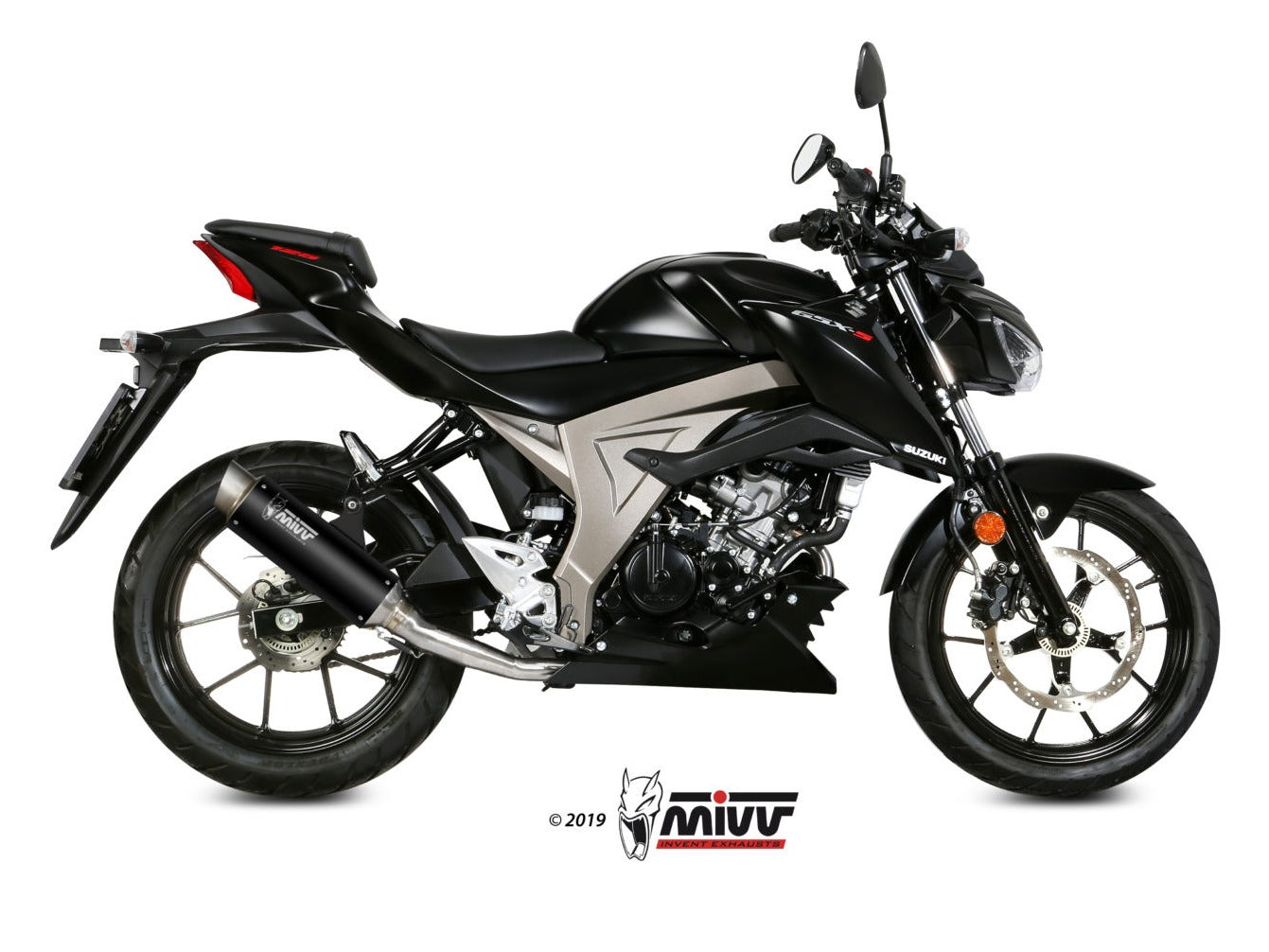 MIVV S.055 SUZUKI GSX-R / S 125 ( 2017 / 20 ) Full System Exhaust "GP Pro" (black; approved) – Accessories in the 2WheelsHero Motorcycle Aftermarket Accessories and Parts Online Shop