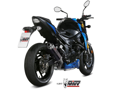 MIVV S.048 SUZUKI GSX-S 750 ( 2017 / 20 ) Slip-on Exhaust "GP" (black; approved) – Accessories in the 2WheelsHero Motorcycle Aftermarket Accessories and Parts Online Shop