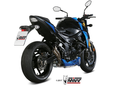 MIVV S.048 SUZUKI GSX-S 750 ( 2017 / 20 ) Slip-on Exhaust "Double Gun" (stainless steel; not approved) – Accessories in the 2WheelsHero Motorcycle Aftermarket Accessories and Parts Online Shop