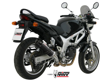 MIVV S.004 SUZUKI SV 650 ( 1999 / 2002 ) Slip-on Exhaust "GP" (black + carbon cap; approved) – Accessories in the 2WheelsHero Motorcycle Aftermarket Accessories and Parts Online Shop