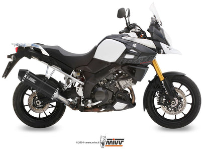 MIVV S.042 SUZUKI V-Strom 1000 ( 2014 / 20 ) Slip-on Exhaust "Speed Edge" (black; approved) – Accessories in the 2WheelsHero Motorcycle Aftermarket Accessories and Parts Online Shop