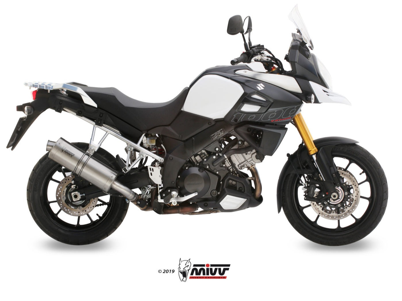 MIVV S.042 SUZUKI V-Strom 1000 ( 2014 / 20 ) Slip-on Exhaust "Oval" (stainless steel; approved) – Accessories in the 2WheelsHero Motorcycle Aftermarket Accessories and Parts Online Shop