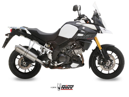 MIVV S.042 SUZUKI V-Strom 1000 ( 2014 / 20 ) Slip-on Exhaust "Oval" (stainless steel; approved) – Accessories in the 2WheelsHero Motorcycle Aftermarket Accessories and Parts Online Shop