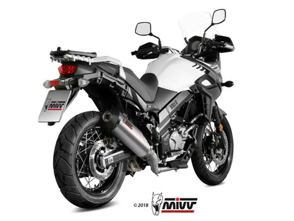MIVV S.049 SUZUKI V-Strom 650 ( 2017+ ) Full System Exhaust "Oval" (titanium + carbon cap; approved) – Accessories in the 2WheelsHero Motorcycle Aftermarket Accessories and Parts Online Shop
