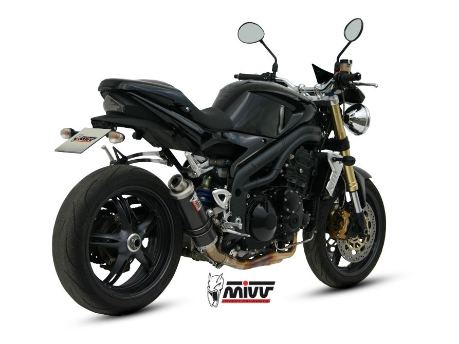 MIVV T.005 TRIUMPH SPEED TRIPLE 1050 R / S / RS ( 2005 - 06) Slip On Exhaust "GP" (carbon; approved) – Accessories in the 2WheelsHero Motorcycle Aftermarket Accessories and Parts Online Shop