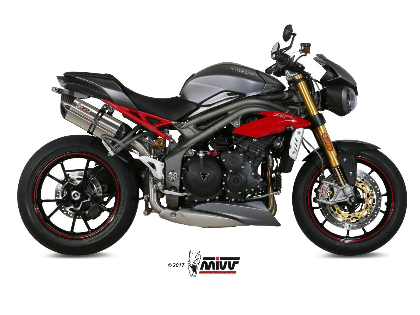 MIVV AT.016 TRIUMPH SPEED TRIPLE 1050 R / S / RS ( 2016 - 17 ) Dual Slip On Exhaust "Suono" (stainless steel; approved) – Accessories in the 2WheelsHero Motorcycle Aftermarket Accessories and Parts Online Shop