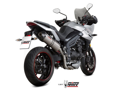 MIVV T.017 TRIUMPH TIGER 1050 ( 2017 / 20 ) Slip-on Exhaust "Oval" (titanium + carbon cap; approved) – Accessories in the 2WheelsHero Motorcycle Aftermarket Accessories and Parts Online Shop