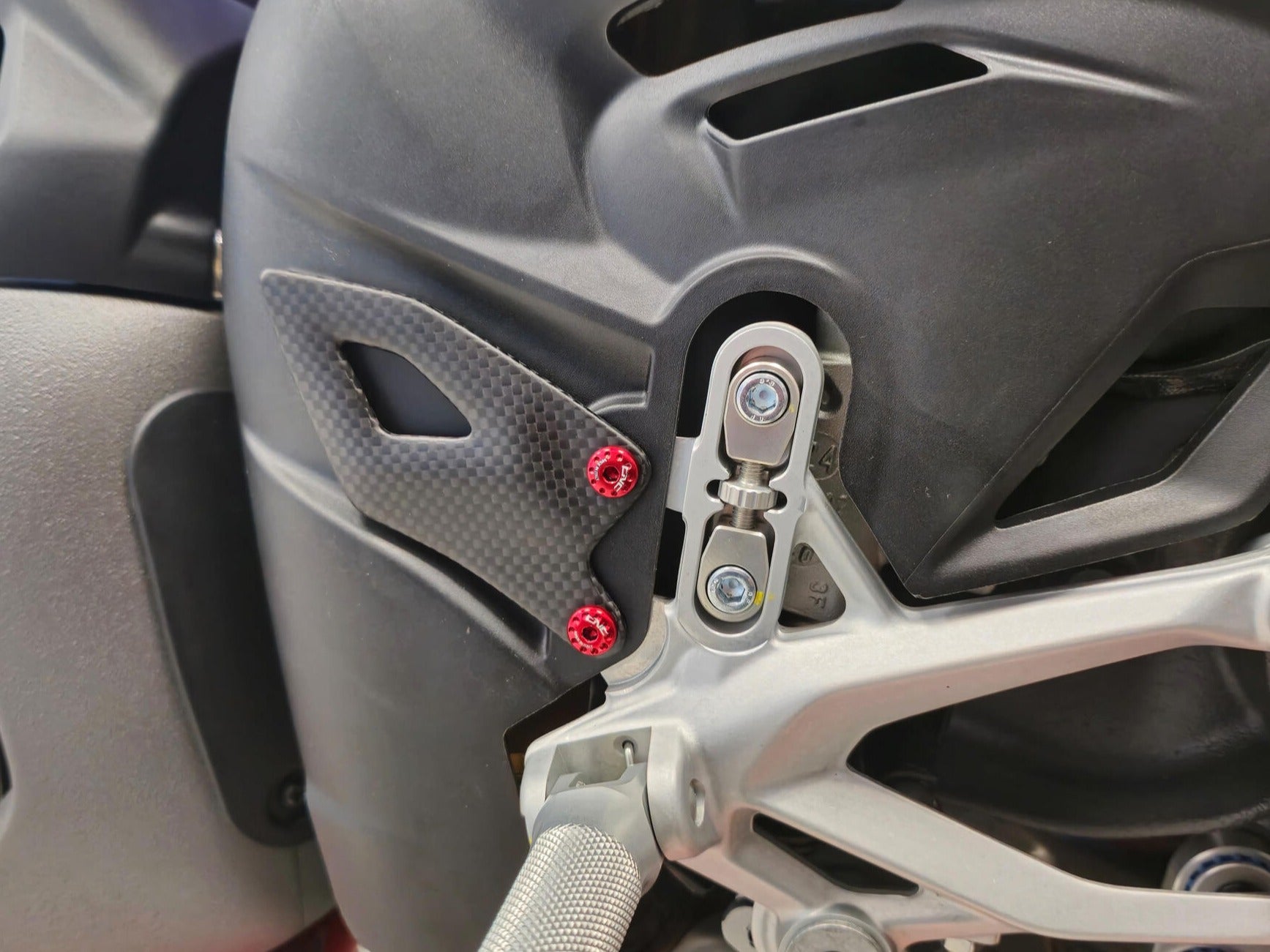 CNC RACING ZA412 Ducati Panigale V4 (2025+) Carbon Heel Guard Kit – Accessories in the Motoraider Motorcycle Aftermarket Accessories and Parts Online Shop