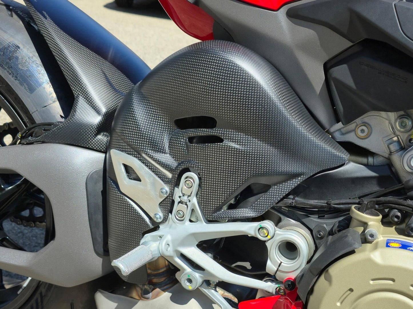 CNC RACING ZA423 Ducati Panigale V4 (2025+) Carbon Exhaust Pipes Heat Guard – Accessories in the Motoraider Motorcycle Aftermarket Accessories and Parts Online Shop