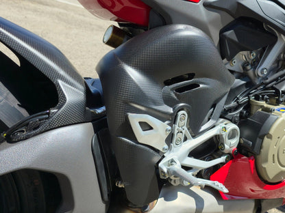CNC RACING ZA423 Ducati Panigale V4 (2025+) Carbon Exhaust Pipes Heat Guard – Accessories in the Motoraider Motorcycle Aftermarket Accessories and Parts Online Shop