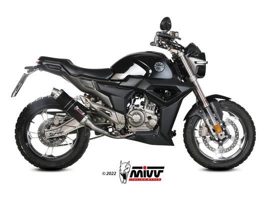 MIVV Z.001 ZONTES ZT 125 G1 / U ( 2021+ ) Full System High Exhaust "GP" (black; approved) – Accessories in the 2WheelsHero Motorcycle Aftermarket Accessories and Parts Online Shop