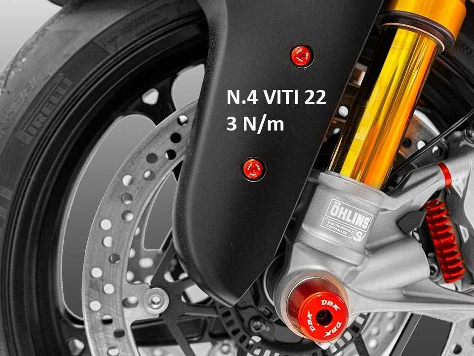 KVT104 - DBK Ducati Panigale V4 (2025+) Front Fender Screws Kit – Accessories in the Motoraider Motorcycle Aftermarket Accessories and Parts Online Shop